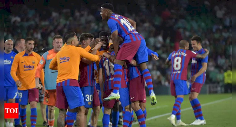 Barcelona secure top-four spot with 2-1 La Liga win over Real Betis